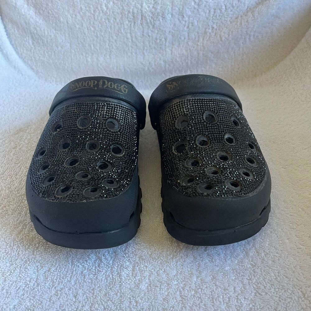 Snoop Dogg x Skechers Arch Fit Clogs Size 7.5 Black Rhinestone Bling Slip On - Picture 5 of 11
